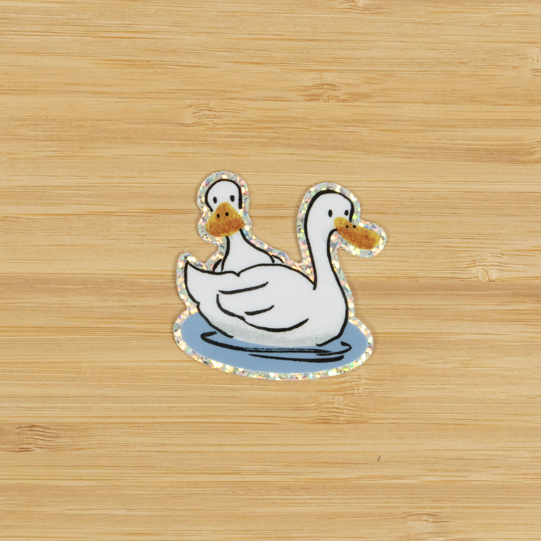 Glitter Duck Sticker