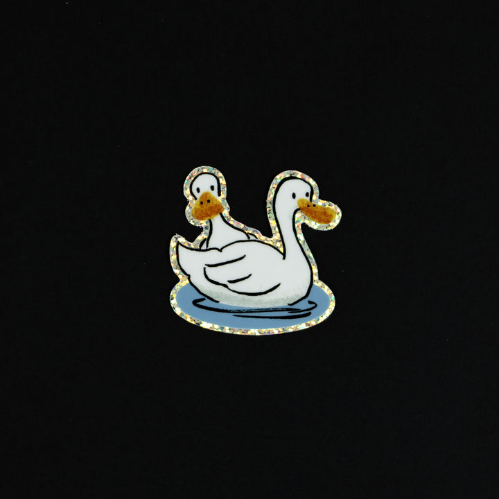 Glitter Duck Sticker