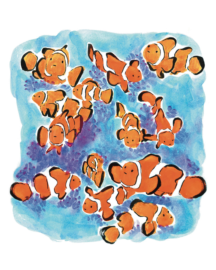 Friends and Anemones Print
