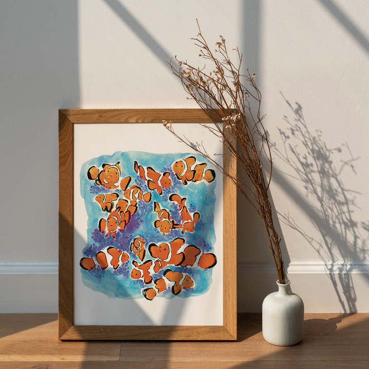 Friends and Anemones Print