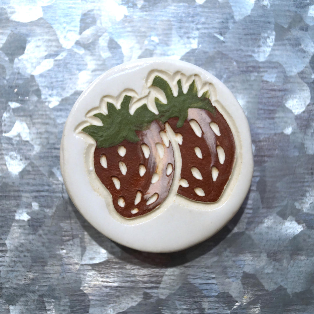 Ceramic Strawberry Magnet - C