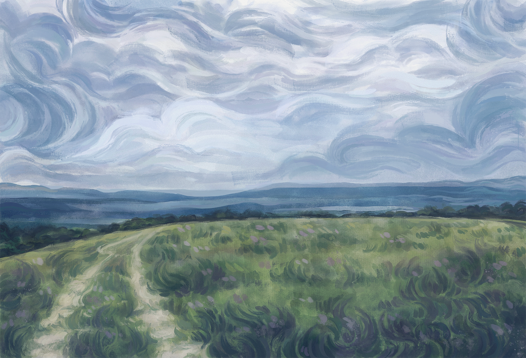 Lavender Field Landscape Print