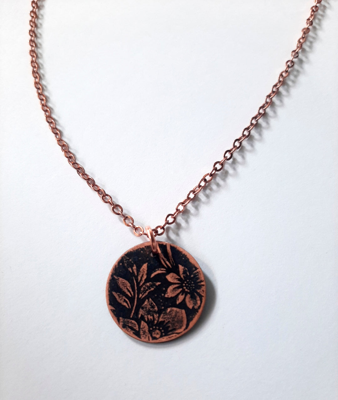 Floral Coin Amulet (Flower and Fern)