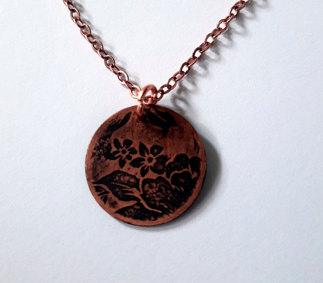 Floral Coin Amulet (Small Blossoms)