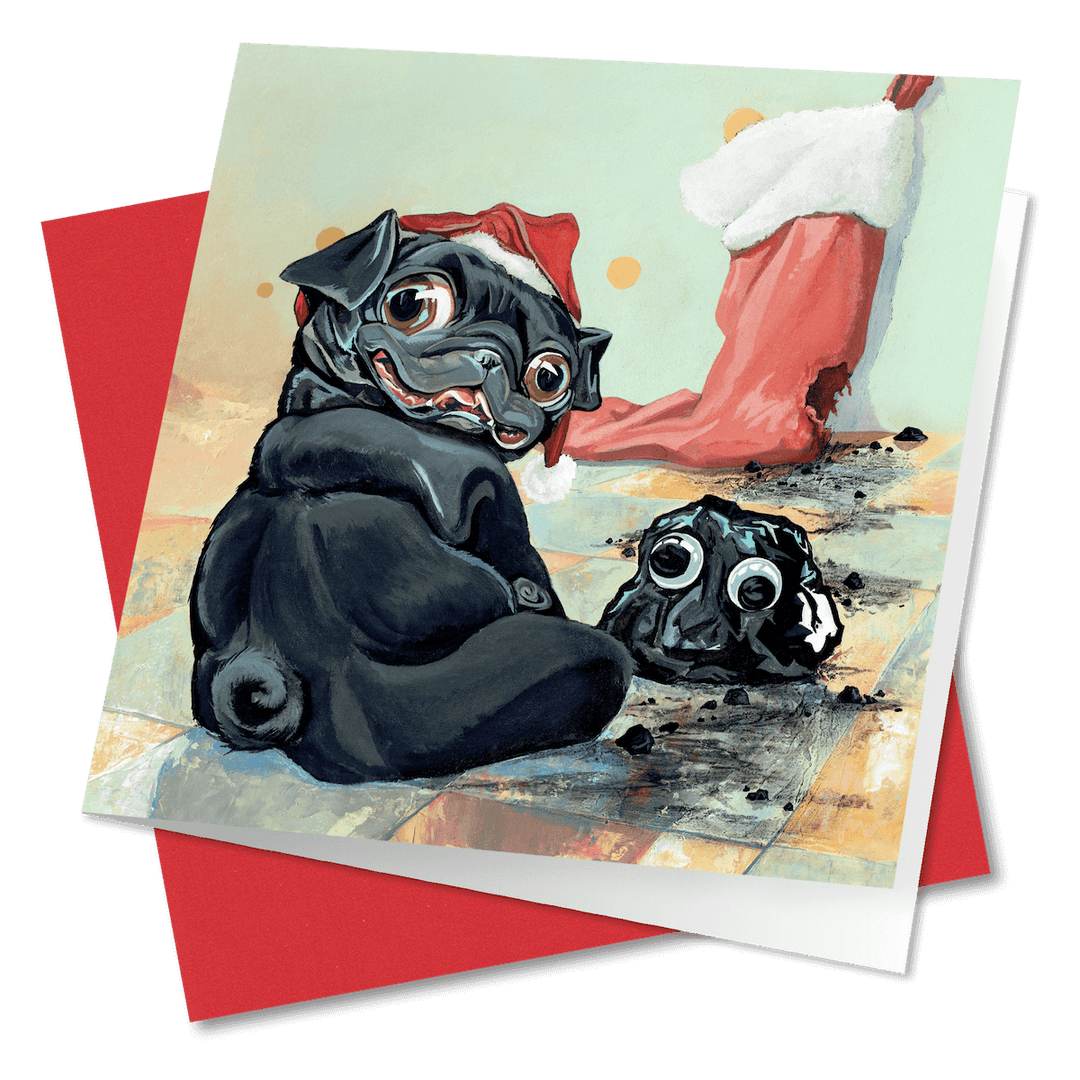 "Lump of Coal" - Blank Christmas Card