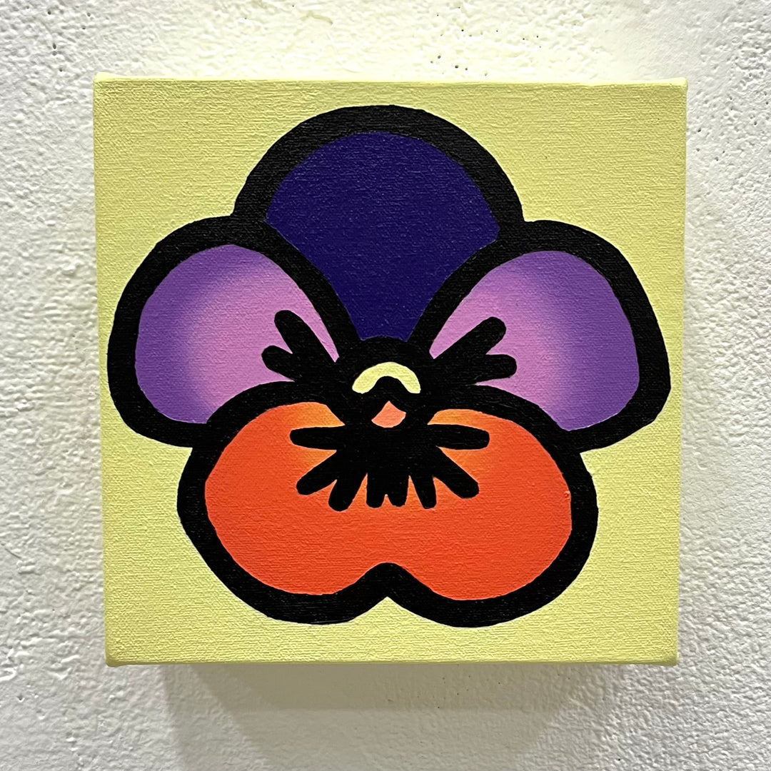 “Pansy” (7 x 7) Acrylic Painting on Canvas