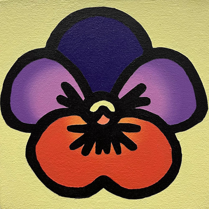 “Pansy” (7 x 7) Acrylic Painting on Canvas