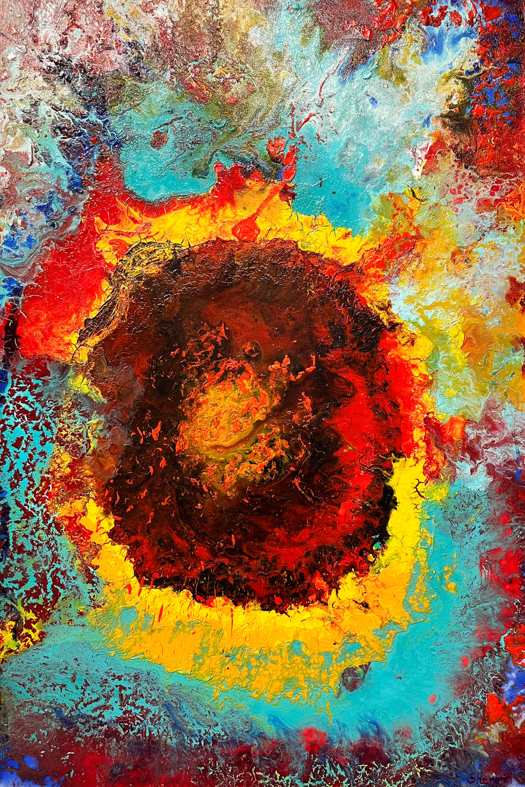 Cosmic Colour Bang, Acrylic painting