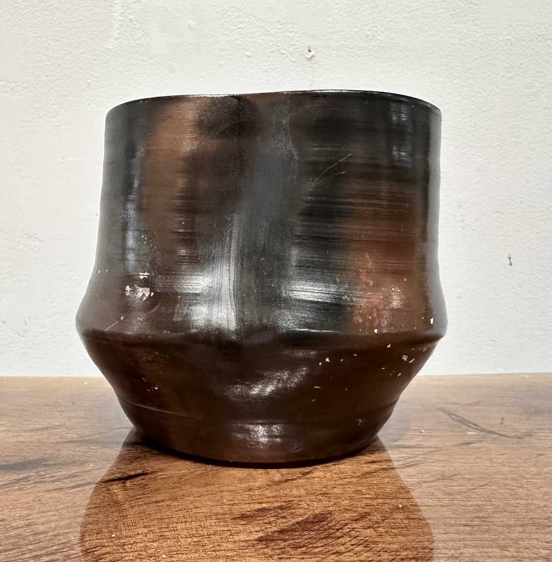 Red Saw Dust Fired Vase