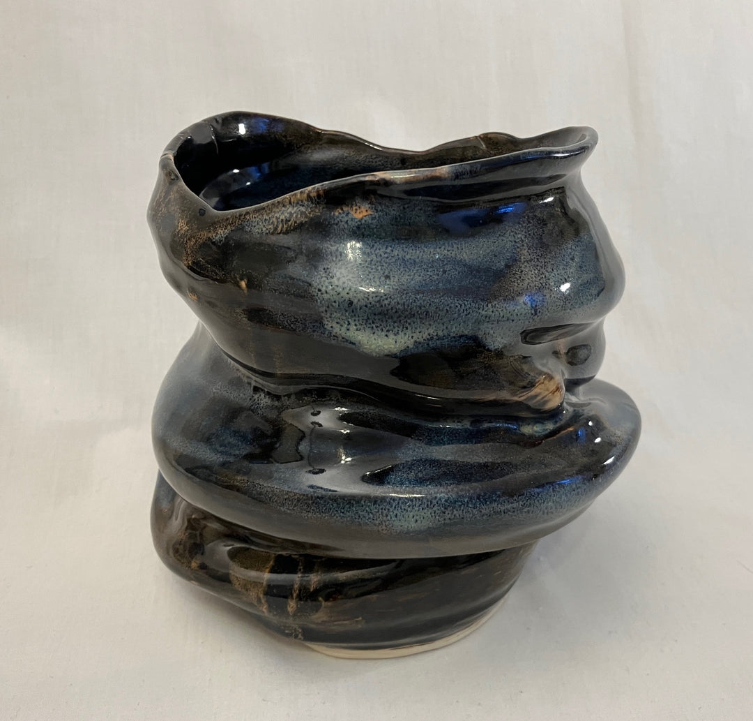Ceramic sculptured vessel